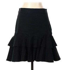 Club Monaco Sz‎ 2 Women’s Black Two Tiered Ruffled Skirt